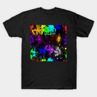 Splatter effect, Brush strokes, neon colors T-Shirt